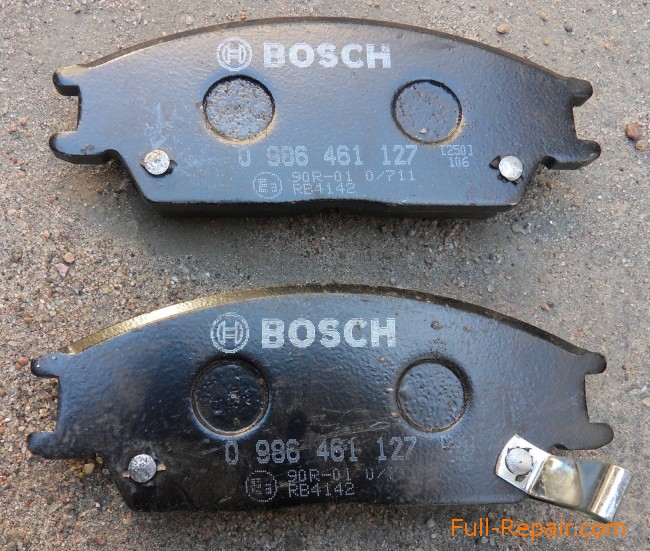 Колодки Bosch со штырьками на задней поверхности (уже расплющены) Колодки Bosch со штырьками на задней поверхности (уже расплющены)