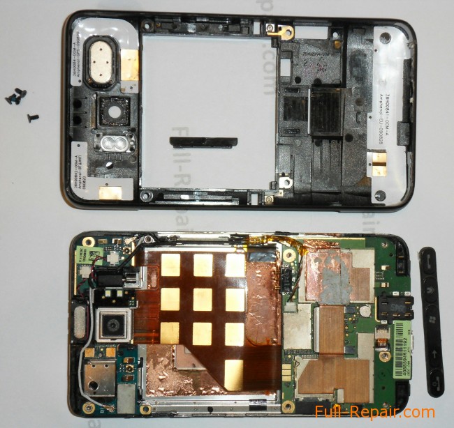 HTC HD2 — корпус открыт
